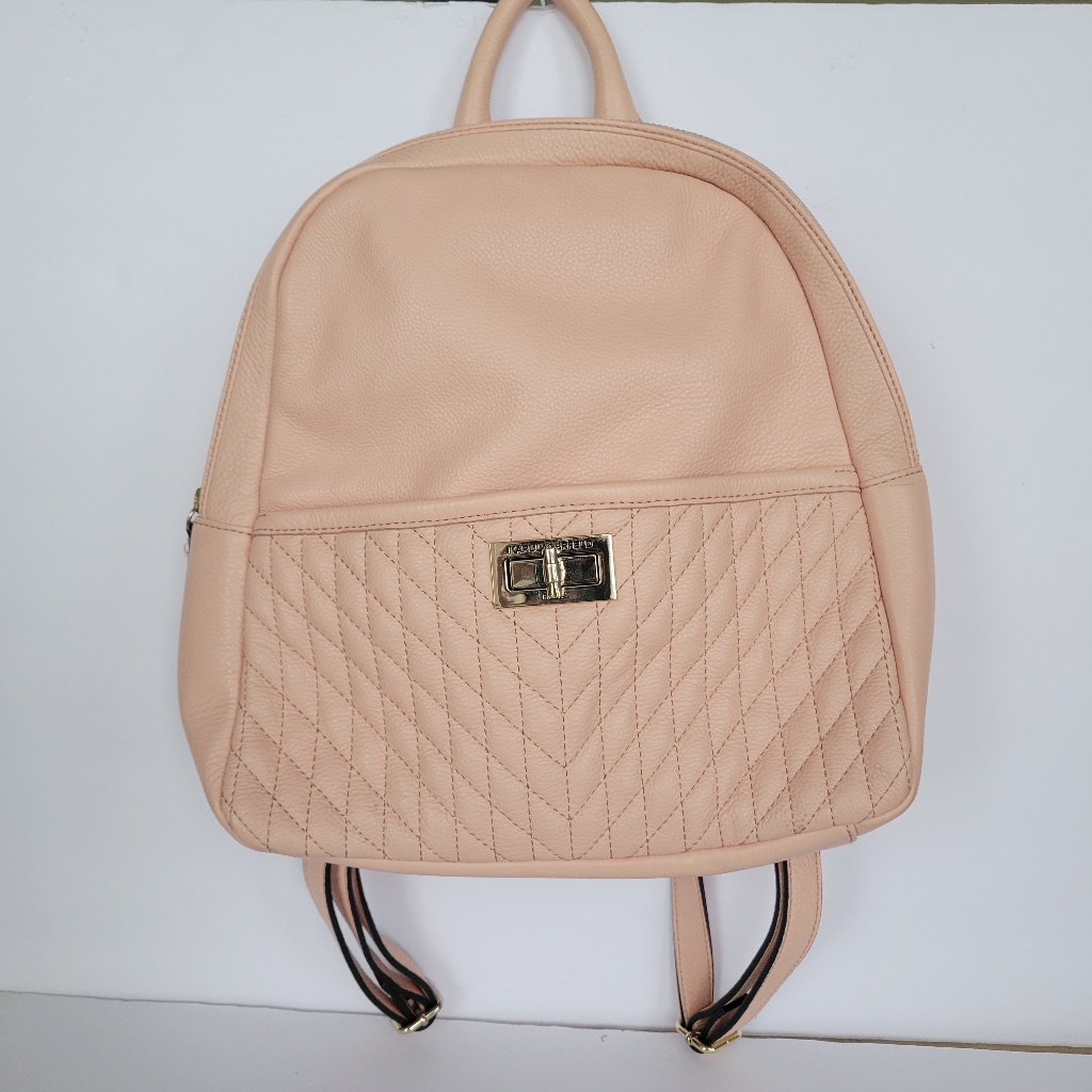 Karl Lagerfeld Peach Quilted Backpack*